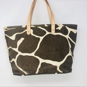 Murval Giraffe Print Tote